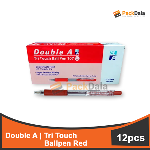 Picture of Double A Tritouch Ballpen Red 12pcsprbox x 144dozprcs nrp