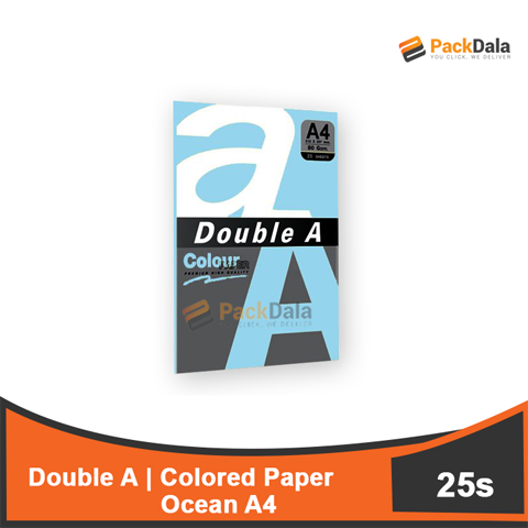 Picture of Double A Colored Paper A4 Ocean 25sheetsx100pckprcs nrp PACK