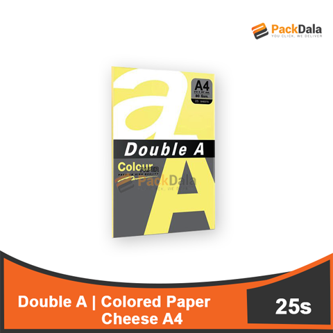 Picture of Double A Colored Paper A4 Cheese 25sheetsx100pckprcs nrp