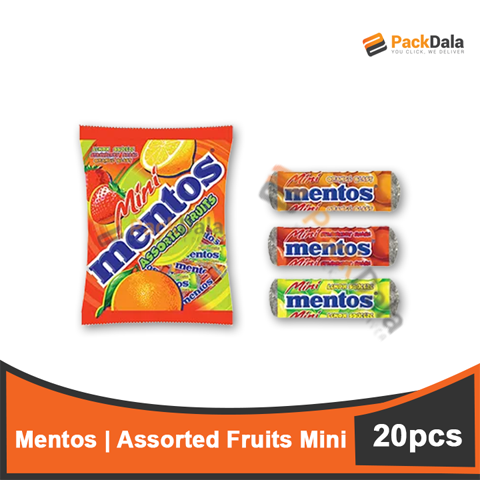 Picture of Mini Mentos Assorted Fruit 20rollx24pck per cs rp PACK