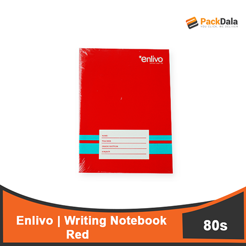 Picture of Enlivo Writing Notebook Red80s 120pcspercase