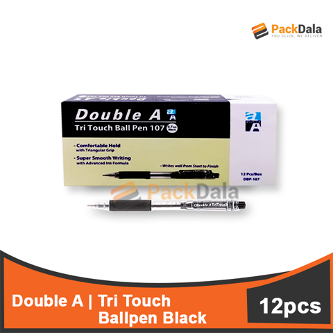 Picture of Double A Tritouch Ballpen Black 12pcsprbox x 144dozprcs nrp