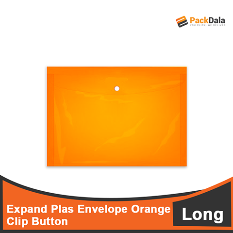 Picture of PE 1 Expand Plas Envelope L Orange Clip Button 50pcspercs nrp PCS