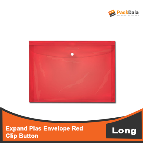 Picture of PE 1 Expand Plas Envelope L Red Clip Button 50pcspercs nrp PCS