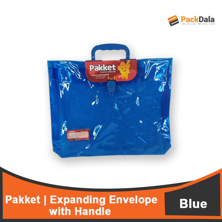 Picture of Expanding Envelope Pakket whandle LxH 30FC Blue 50pcs percse