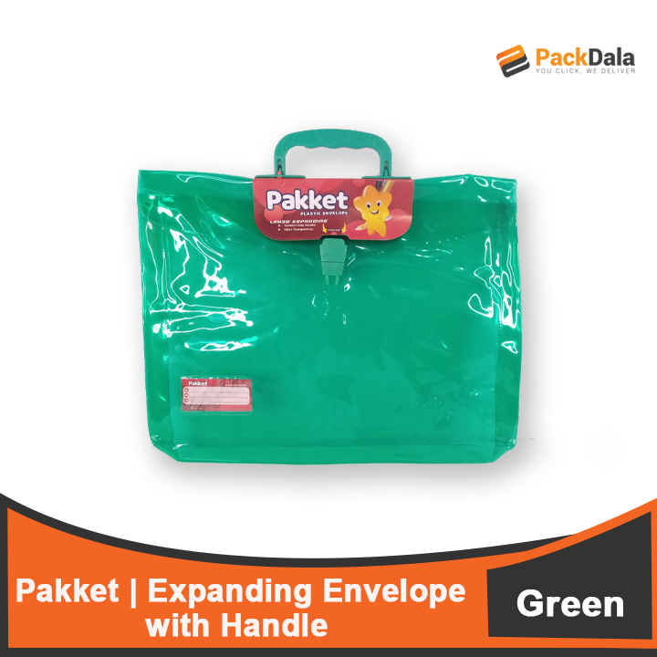 Picture of Expanding Envelope Pakket whandle LxH30 FC Green 50pcs percse