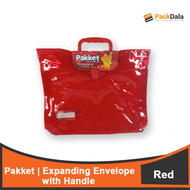 Picture of Expanding Envelope Pakket whandle LxH30 Fc Red 50pcs percse