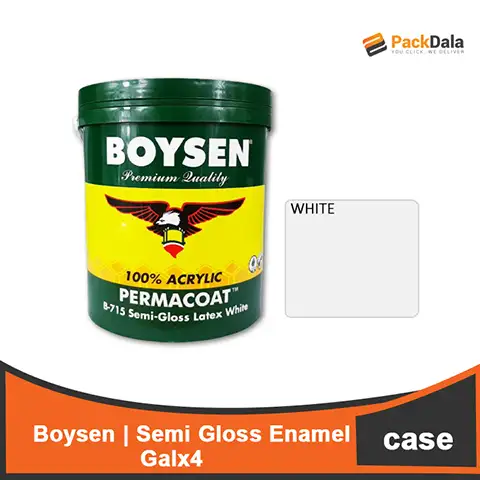 Picture of Boysen Semi Gloss Enamel White Gal x4 BOX
