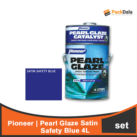 Picture of Pearl Glaze Satin Safety Blue 4setx4L  SET