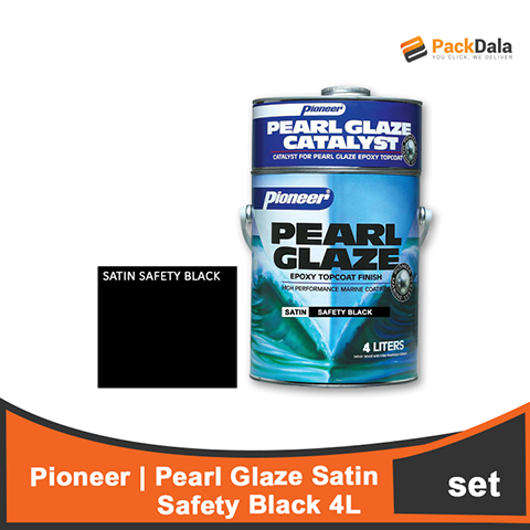 Picture of Pearl Glaze Satin Safety Black 4setx4L  SET