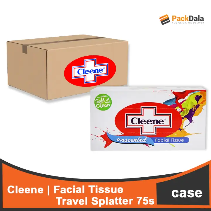 Picture of Cleene FacialTissue Travel Splatter 100x75s  CASE