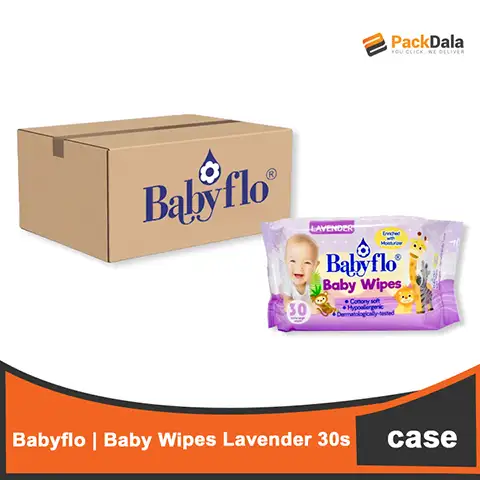 Picture of Babyflo Baby Wipes Lavender 36x30s  CASE