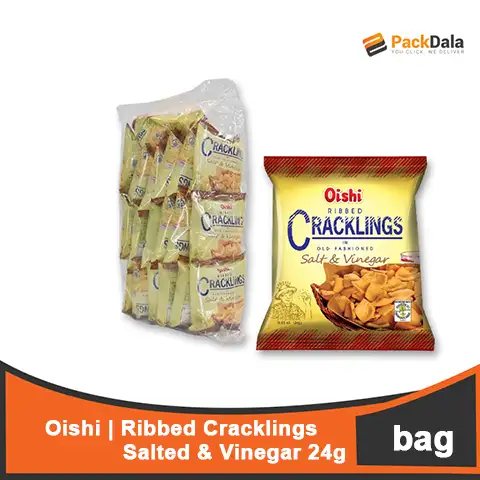 Picture of Oishi Ribbed Crackling Salt & Vinegar 100x24g BAG