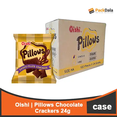 Picture of Oishi Pillows Chocolate Crackers 24gx10pck per CASE