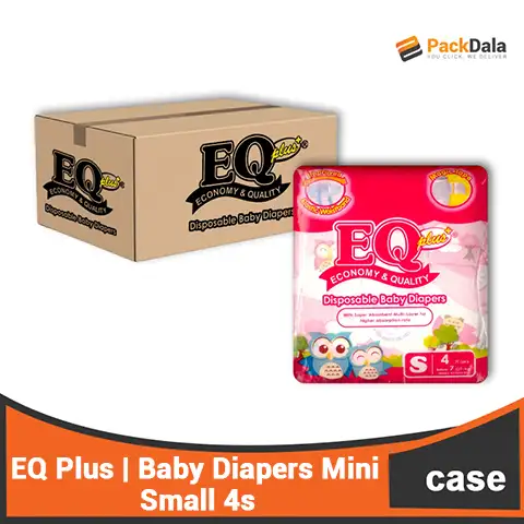 Picture of EQ Plus Baby Diapers Mini Pck S 4sx40 P4MO CASE