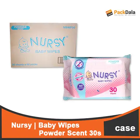 Picture of Nursy BB Wipes Pwdr Scent 60x30s CASE