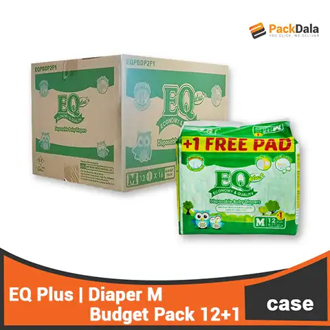 Picture of EQ Plus Diaper BP M 16x12plus1 CASE