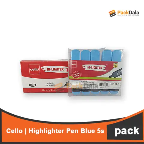 Picture of Highlighter Pen Cello Blue 5x5sx120