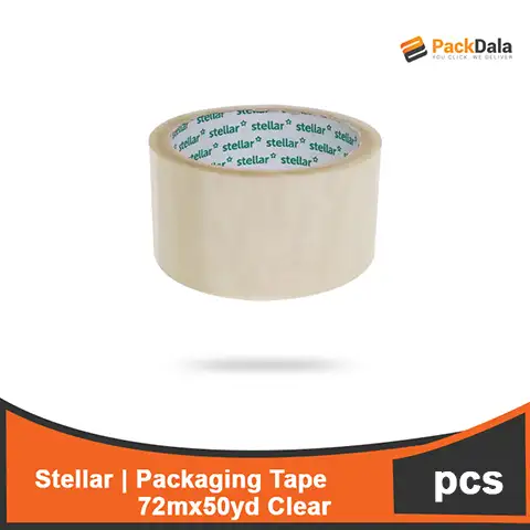 Picture of Packaging Tape Stellar 72mm x50yd 3in Clear 96rolls pr cs nrp PCS
