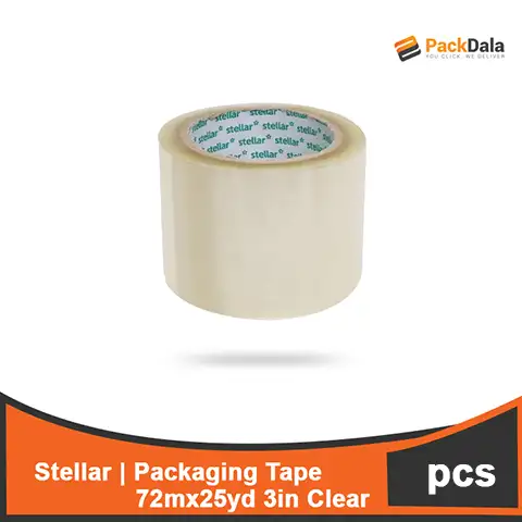 Picture of Packaging Tape Stellar 72mm x25yd 3in Clear 120rolls pr cs nrp PCS