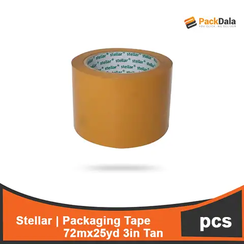 Picture of Packaging Tape Stellar 72mm x25yd 3in Tan 120rolls pr cs nrp PCS