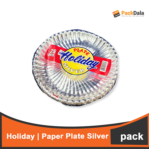 Picture of Merry Paper Plate Silver 20pckx5bdlpersk nrp PACK