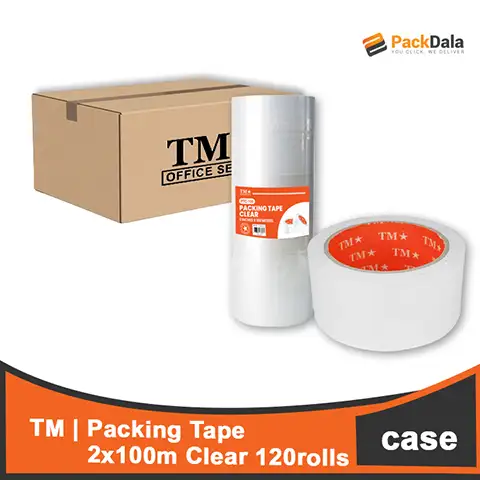 Picture of TM Packing Tape 2x100m Clear PTC100 120rollspercs CASE