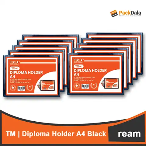 Picture of Diploma Holder A4 Black 10s x 5 rms percs nrp REAM
