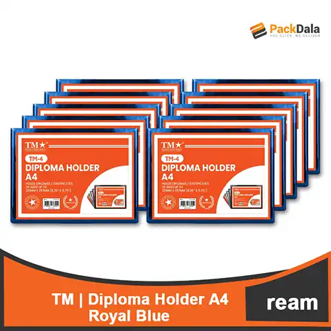 Picture of Diploma Holder A4 Royal Blue 10s x 5 rms percs nrp REAM