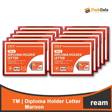 Picture of Diploma Holder Letter Maroon 10s x 5 rms percs nrp REAM
