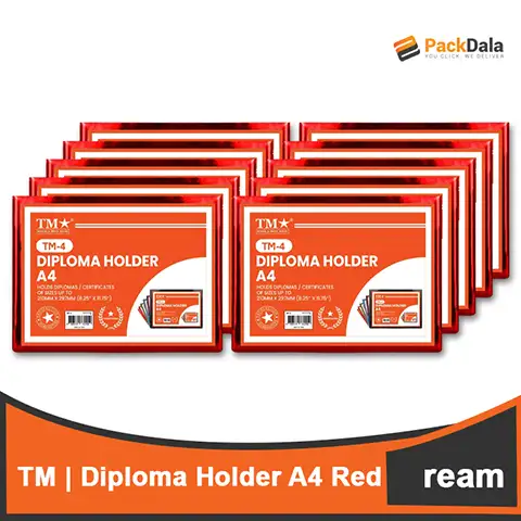 Picture of Diploma Holder A4 Red 10s x 5 rms percs nrp REAM