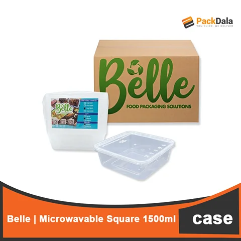 Picture of Belle Microwavable Square 1500ml SQ1500 10pcs x 30packs nrp CASE