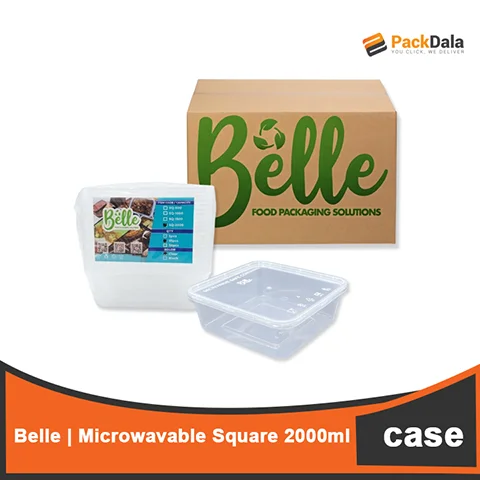 Picture of Belle Microwavable Square 2000ml SQ2000 5pcs x 30packs nrp CASE