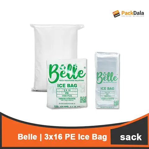Picture of 3x16 Belle PE Ice Bag 10packsx50ream per sack nrp SACK