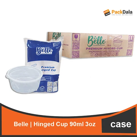 Picture of Belle Hinged Cup 90ml 3oz or Salad Cup 50pcs x 20packs CASE