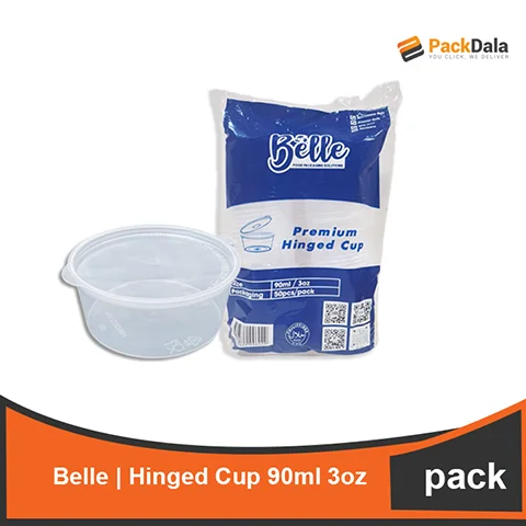Picture of Belle Hinged Cup 90ml 3oz or Salad Cup 50pcs x 20packs PACK