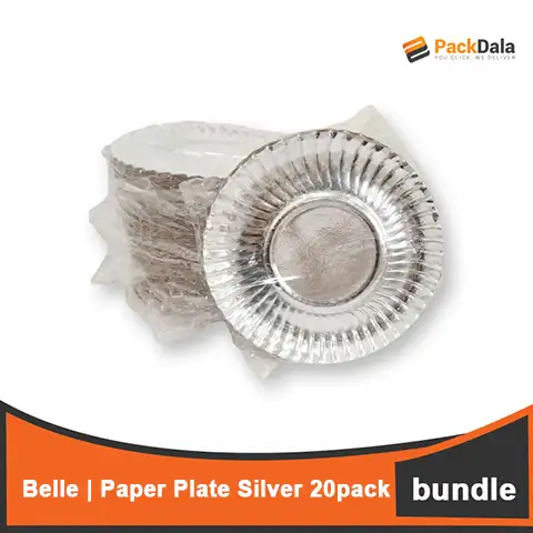 Picture of Belle Paper Plate Silver 7bdl per sack 20pcsx20pack nrp