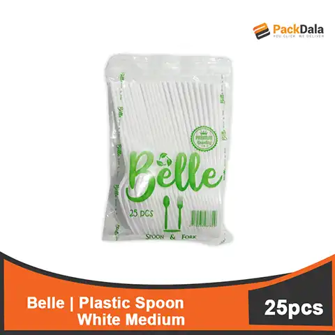 Picture of Belle Plastic Spoon White Medium 25sx100 nrp PACK