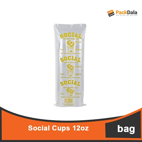 Picture of Social Cups 12oz 20pckx5bagsperbdl nrp BAG