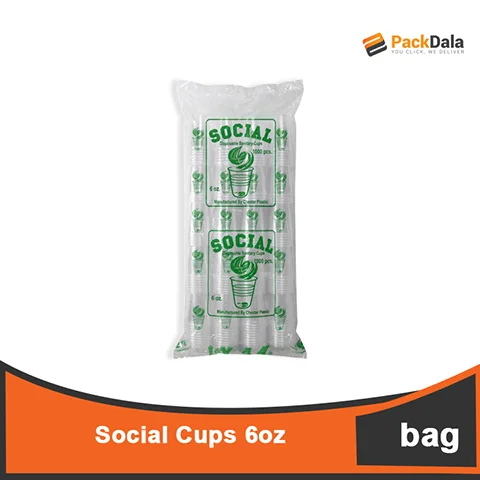 Picture of Social Cups 6oz 20pckx5bagsperbdl nrp BAG