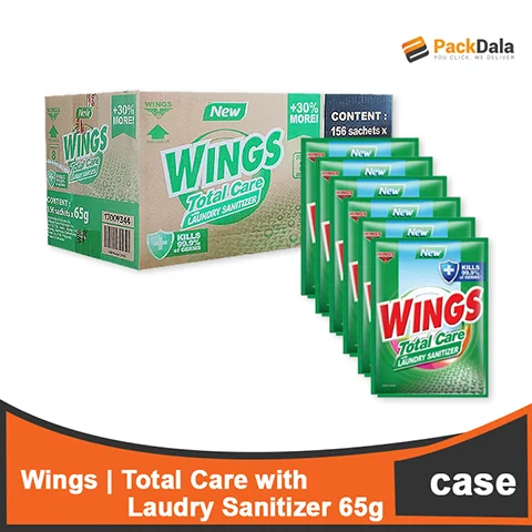 Picture of Wings Total Care with sanitizer green 65gx26x156 nrp CASE