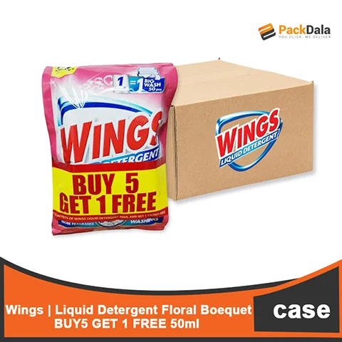 Picture of Wings Liquid Detergent Floral Bouquet 18x5 plus 1 50ml CASE
