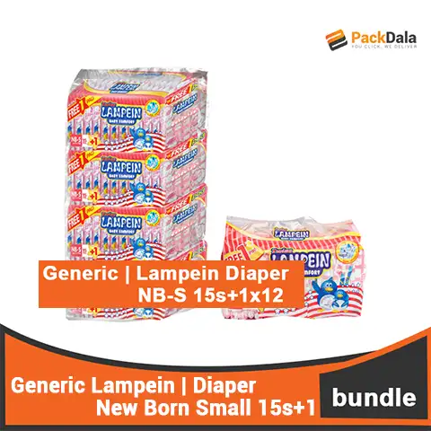 Picture of Generic Lampein Diaper Newborn Small 15plus1x12pckper bdl CASE
