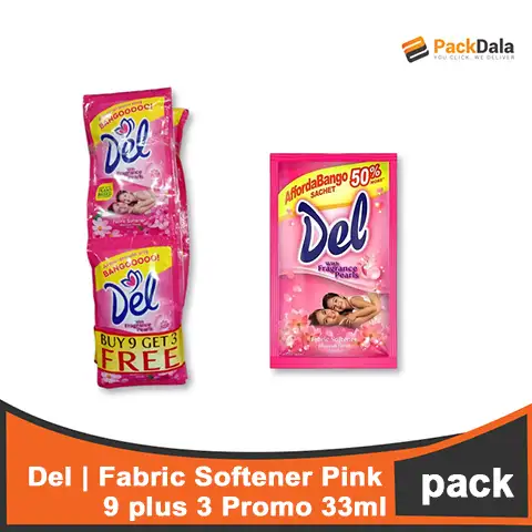 Picture of Del Fabric Softener Pink 9 plus 3 PRM x33ml  PACK