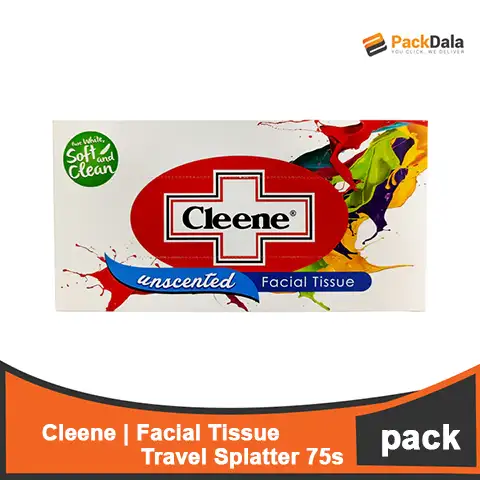 Picture of Cleene FacialTissue Travel Splatter 100x75s  PACK