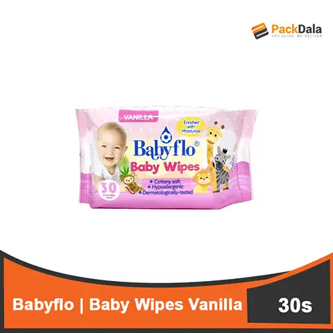 Picture of Babyflo Baby Wipes Pink Vanilla 36x30s  PACK