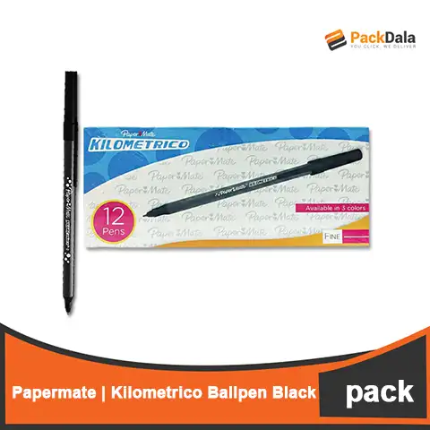 Picture of Papermate Kilometrico Black Pen 100doz per case 12s PACK