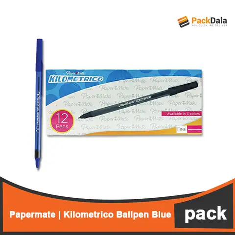 Picture of Papermate Kilometrico Blue Pen 100doz per case 12s PACK