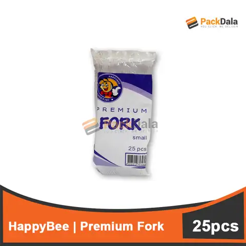 Picture of Happybee Plastic Fork Small Trans 25sx100s nrp PACK