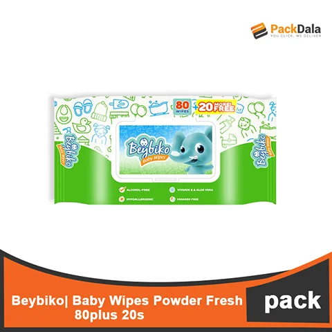 Picture of Beybiko BB Wipes Pwder Fresh 30x80plus20s  PACK